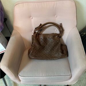 Elegant Brown Leather Shoulder Bag